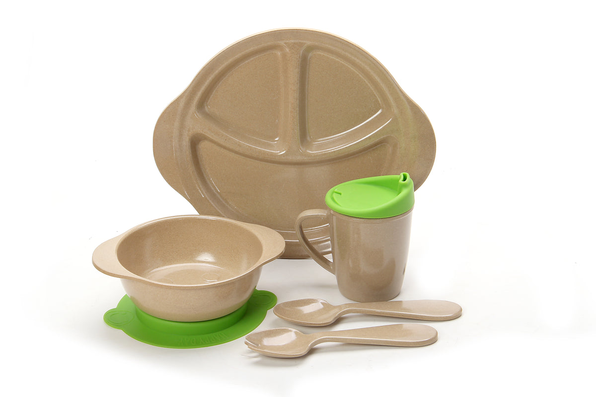 Rice Husk Fiber Kids Tableware set