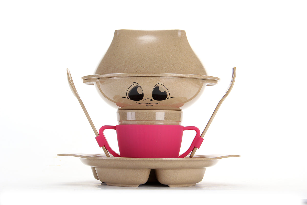 Rice Husk Fiber Kids Tableware set