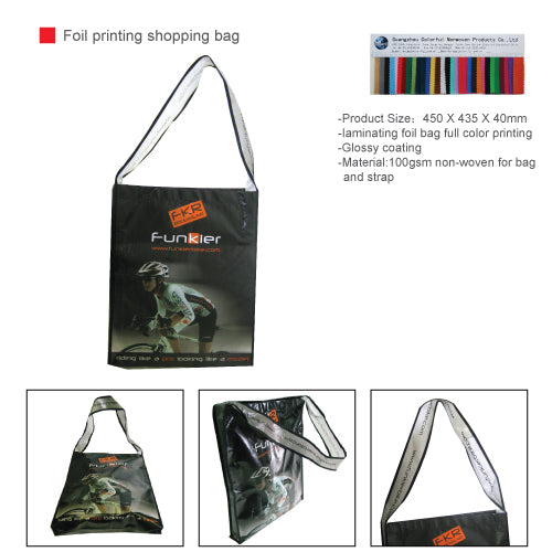 Foil printing shopping bag