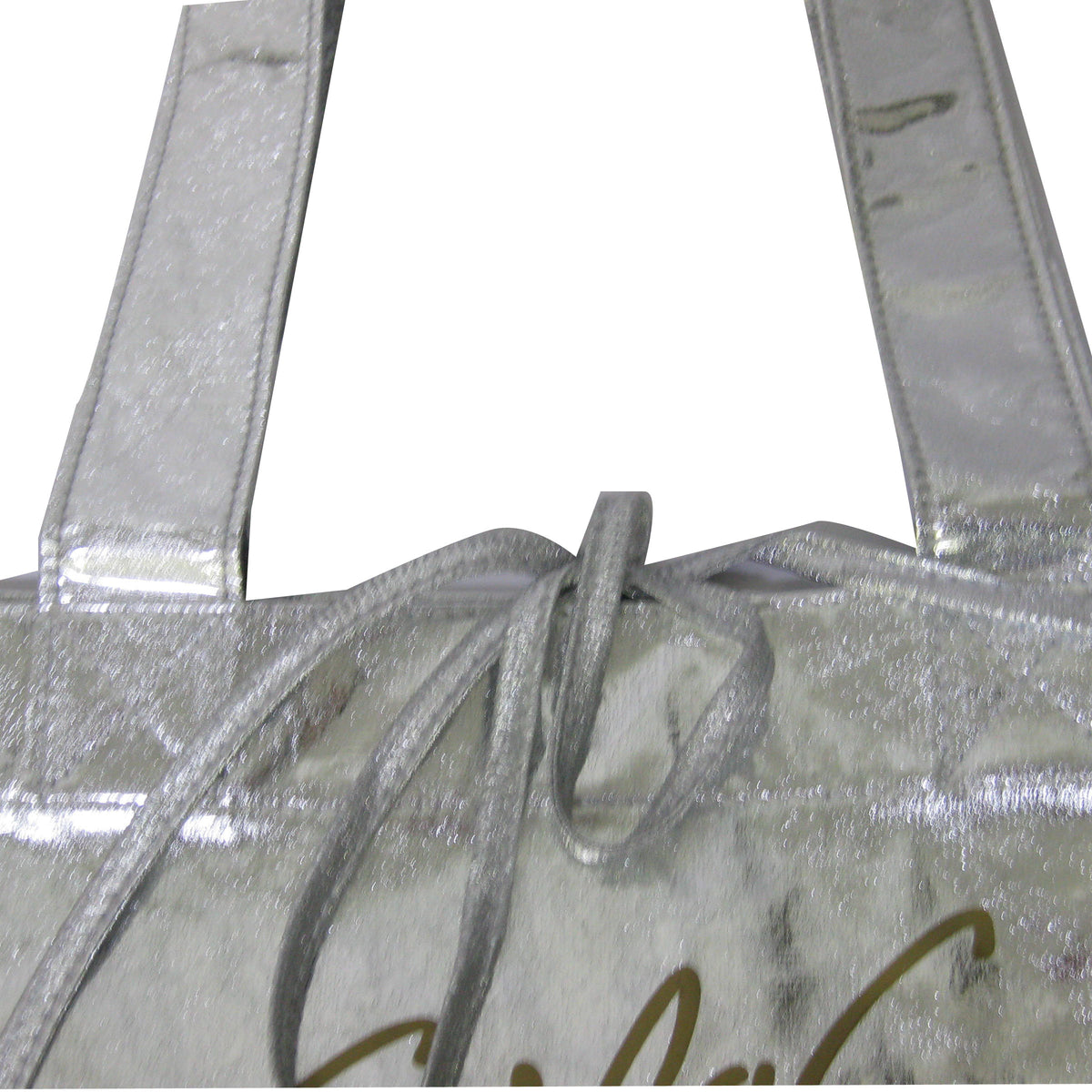 Silver foil shopping bag