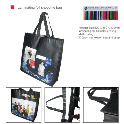 Laminating foil shopping bag