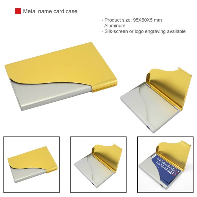 Metal name card case