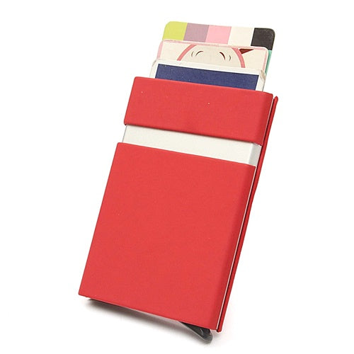 PU leather RFID anti-theft Automatic Pop-up Card holder