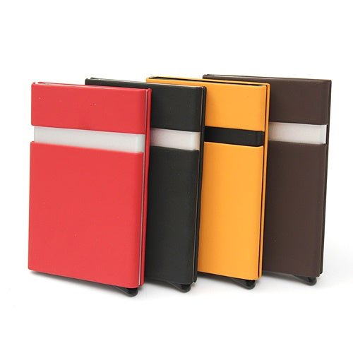PU leather RFID anti-theft Automatic Pop-up Card holder