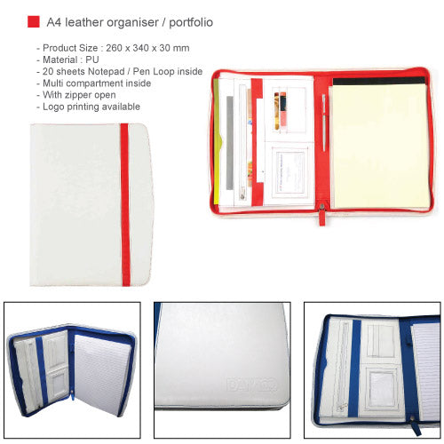 A4 leather organizer/ portfolio
