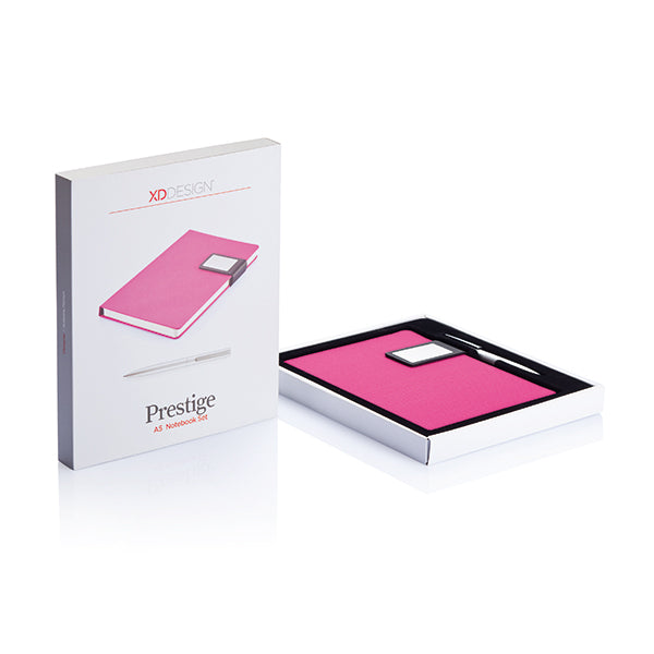 A5 Prestige notebook set cerise (P773.474)