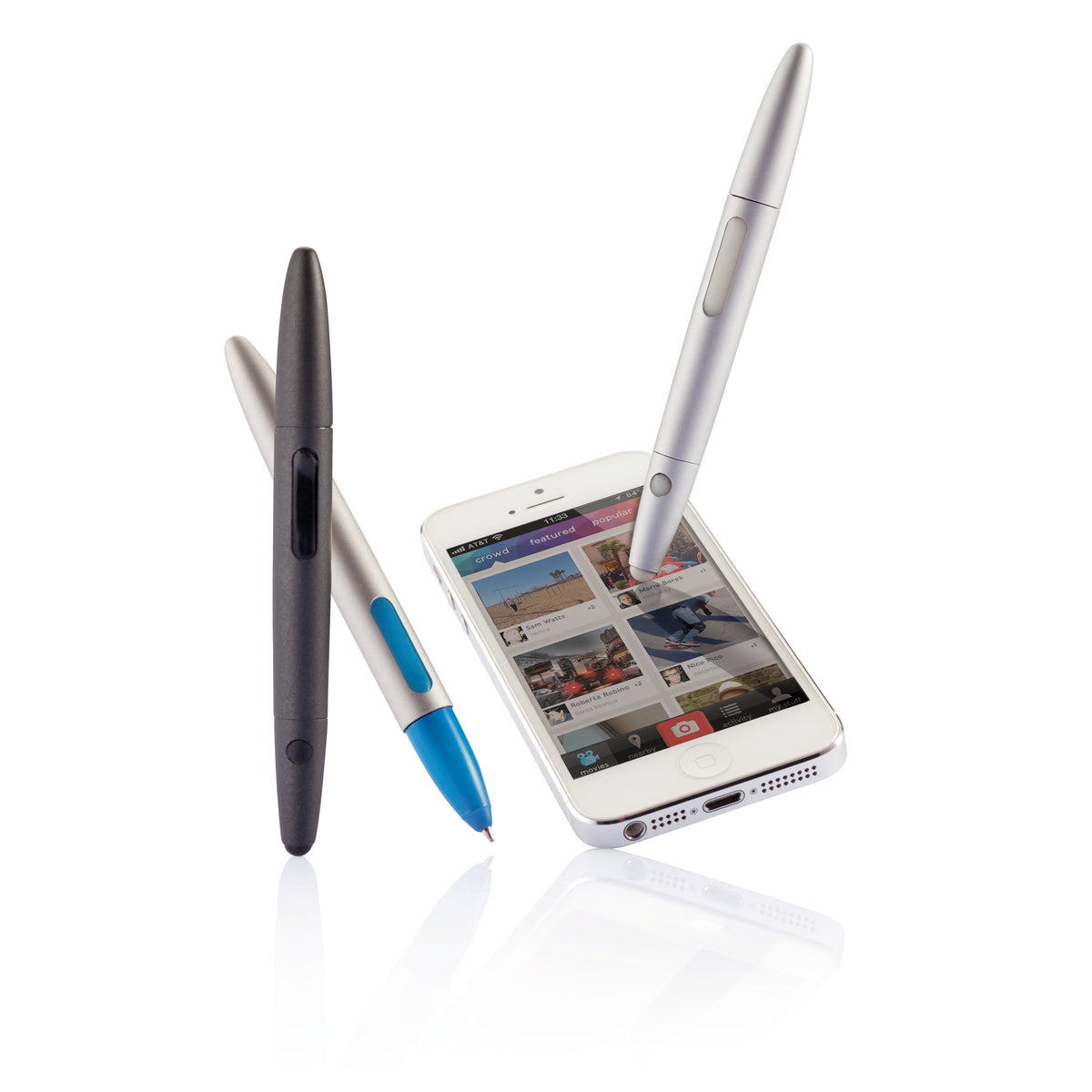 Kompakt stylus pen black (EX025)