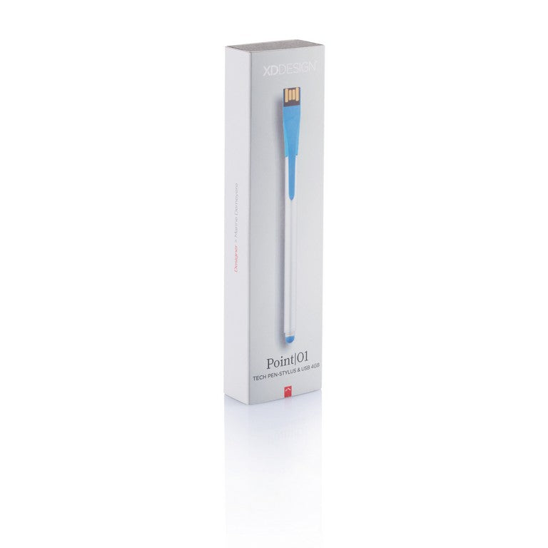 Point|01 tech pen-stylus & USB 4GB blue (EX006)
