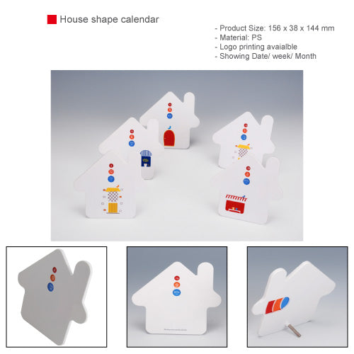 House shape calendar