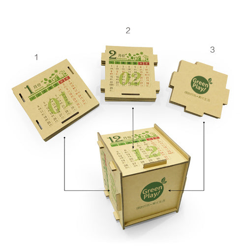 Puzzle Table Desktop Storage Calendar