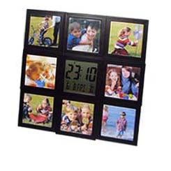 LCD clock with photo frame