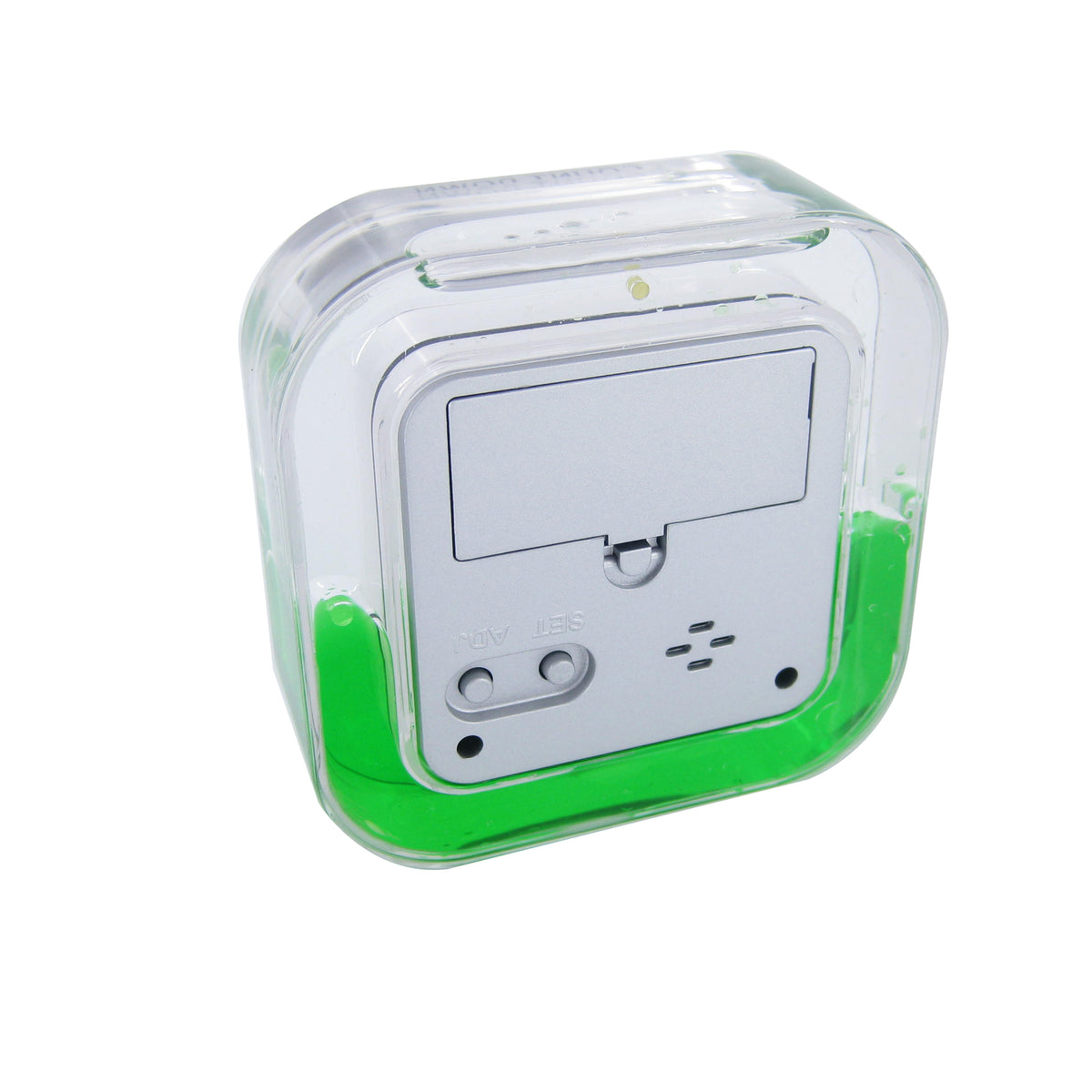 Rotating LCD clock with oil frame case