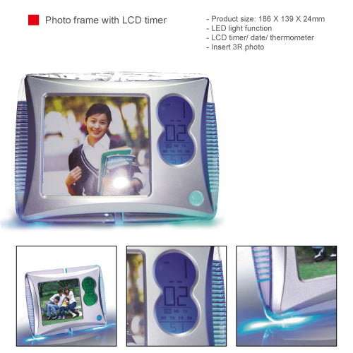 Photo frame with LCD timer
