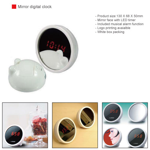 Mirror digital clock