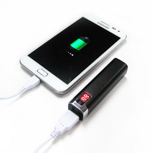 USB mobile battery charger 2600 mAh w/ LED (power bank)