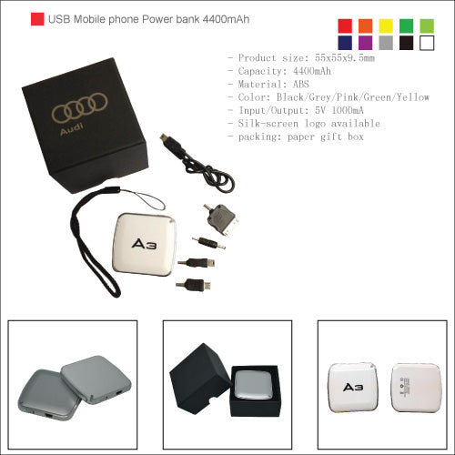 USB mobile battery charger 1000 mAh (power bank)