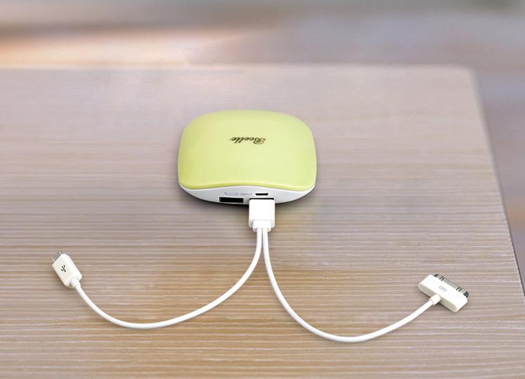 Shell shape USB mobile battery charger 3000 mAh (power bank)