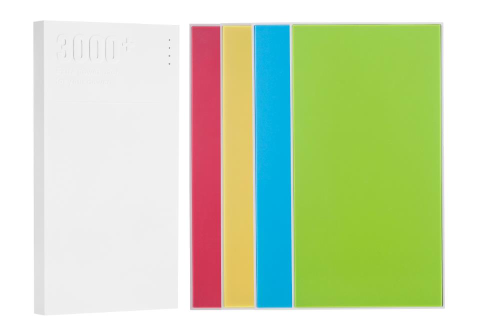 Colorful usb power bank 3000mah