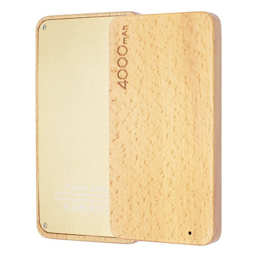 Natural Wooden Power Bank 4000mAh