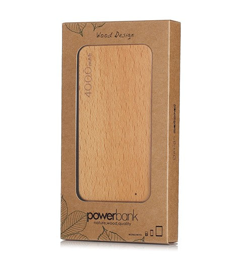 Natural Wooden Power Bank 4000mAh