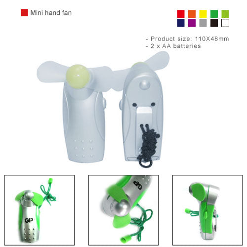 Mini battery handy fan