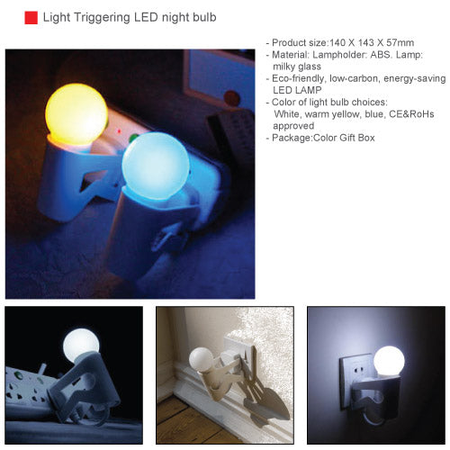 Light Triggering Energy-saving LED night bulb