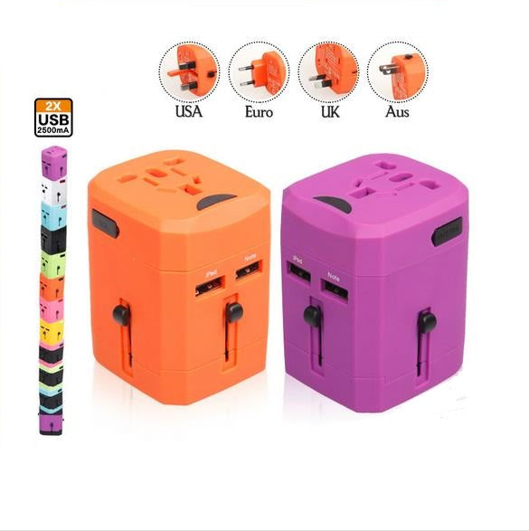 USB Universal Travel Adaptor (2.1A with 2 USB port)