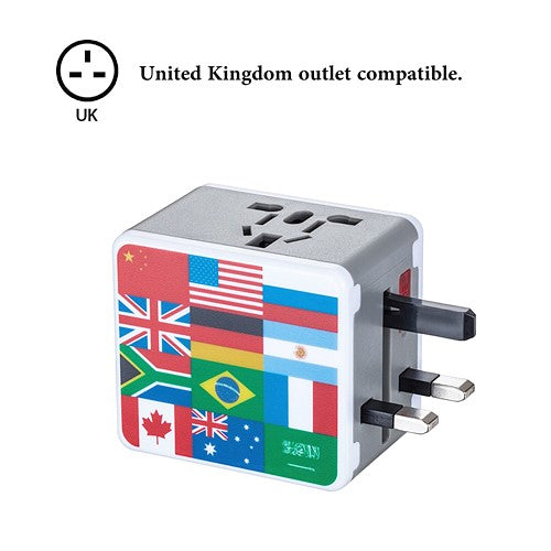 International Travel Power Adapter with Dual USB Charger
