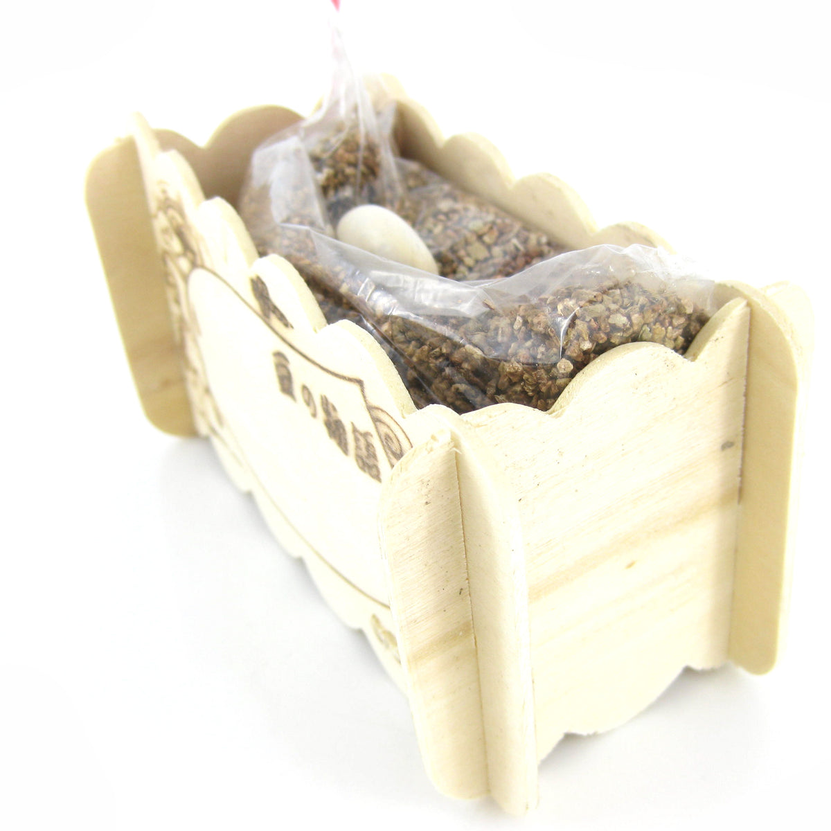 Magic bean in wooden box