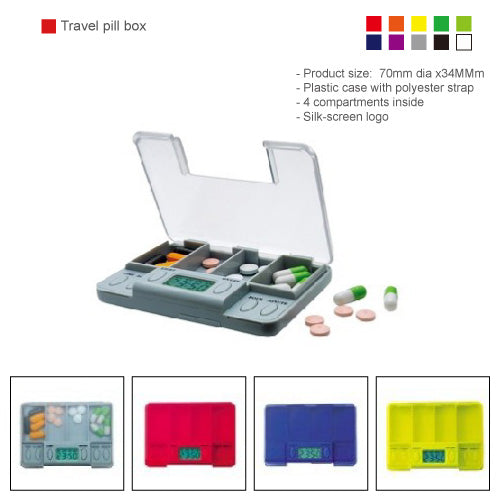 Travel pill box
