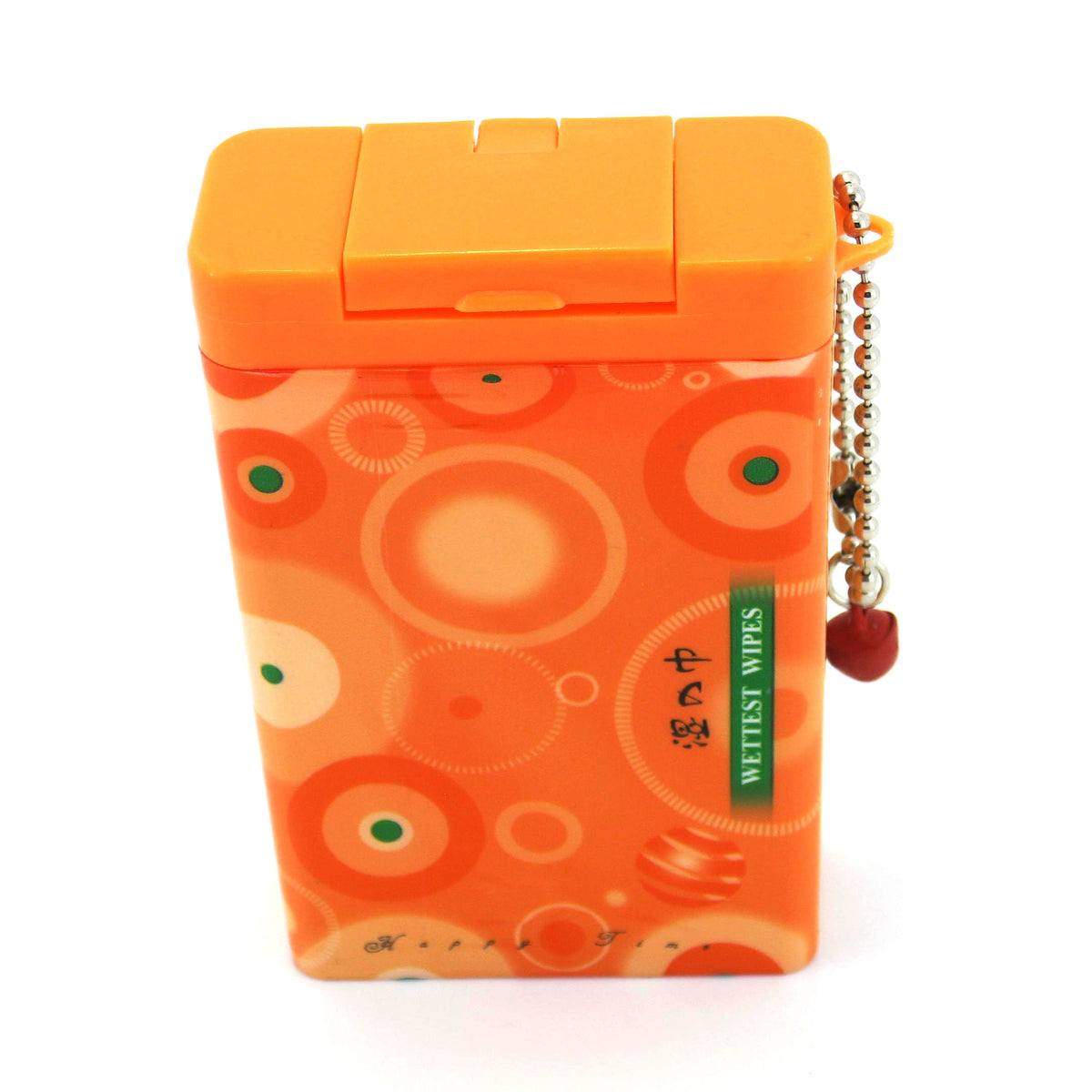Mini wet tissue with ball chain