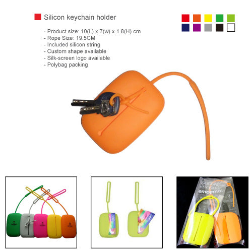 Silicone keychain holder