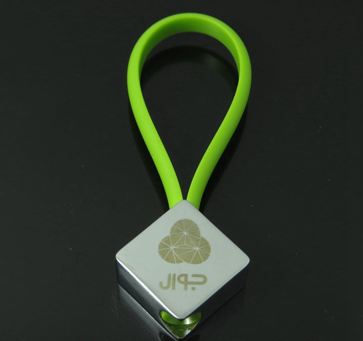 Metal Square QR code keychain