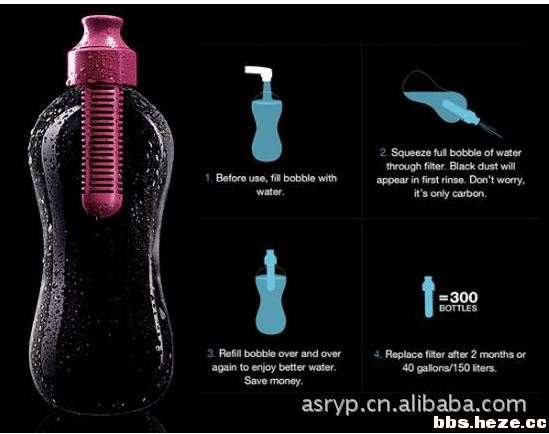 Water filter bottle 550ml