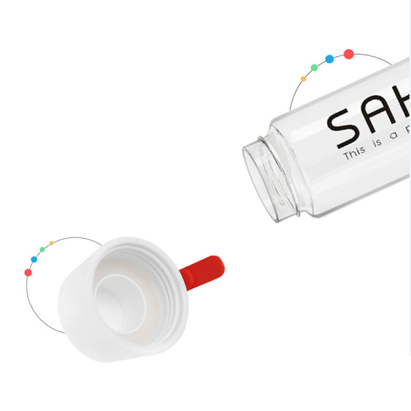 JUST LIFE portable glass water bottle 490ML