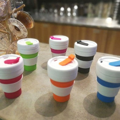 Foldable Portable Silicone Travel Coffee Mug 355ml