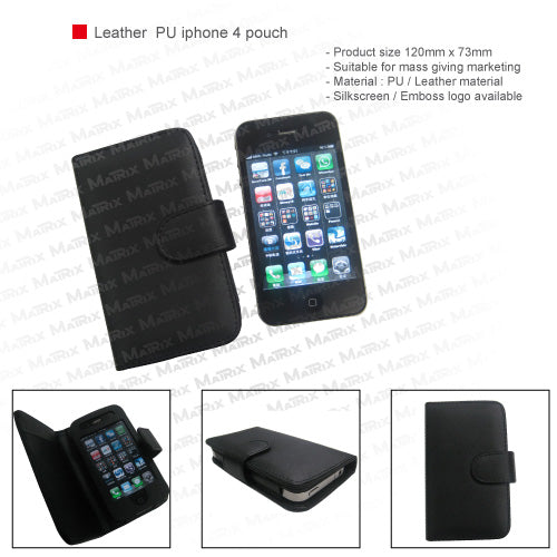 Leather PU iphone 4 pouch