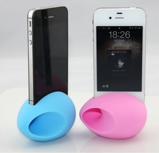 Silicon Egg shaped iphone speaker