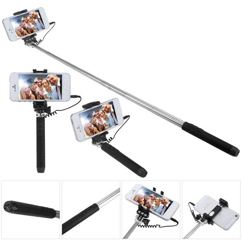Mini selfie stick with falsh light for night shoot
