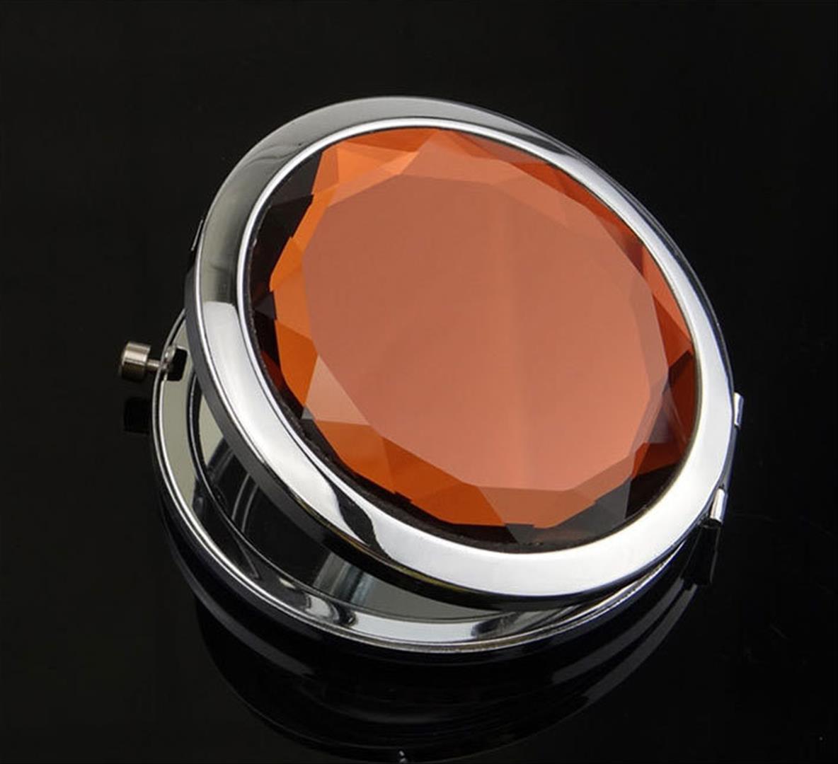 Round shape crystal pocket mirror