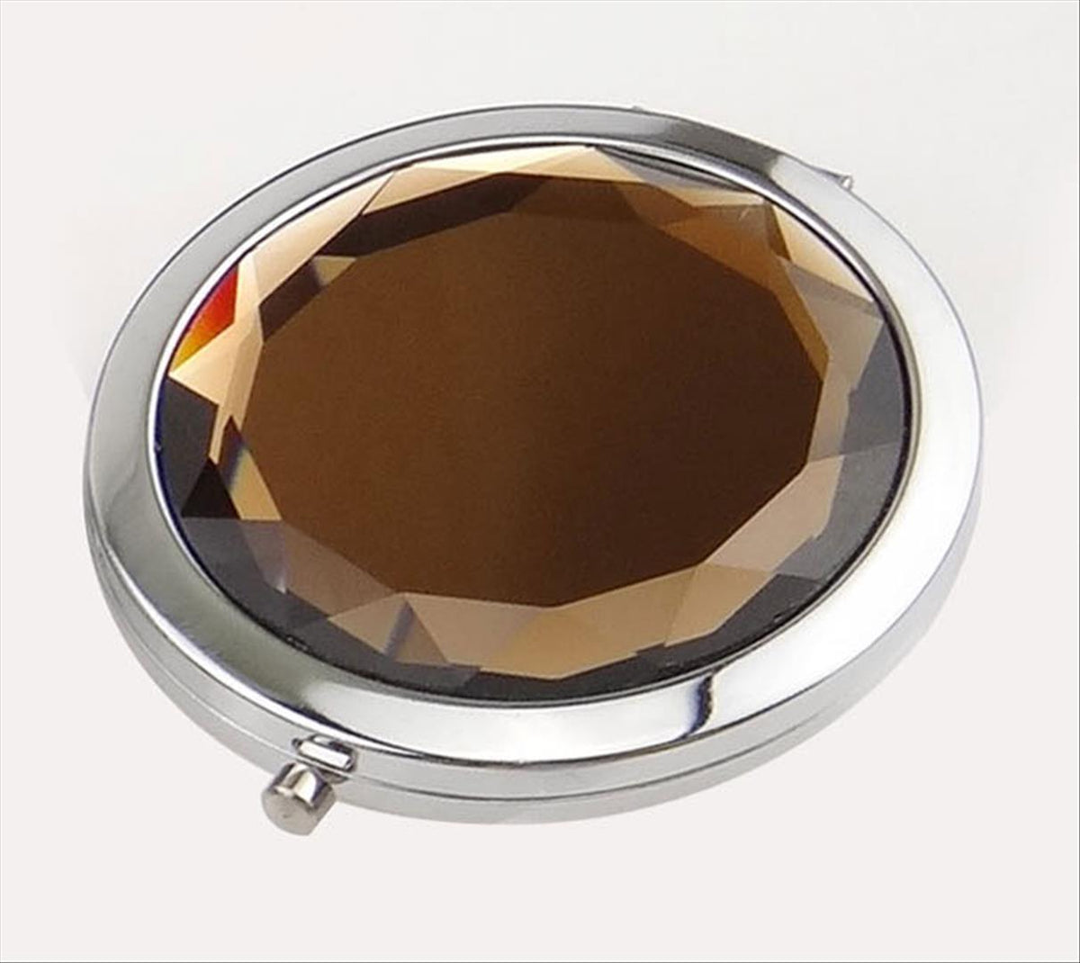 Round shape crystal pocket mirror