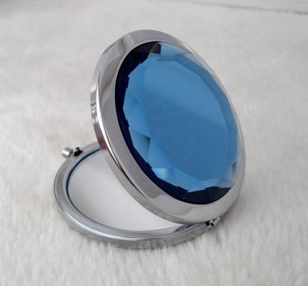 Round shape crystal pocket mirror