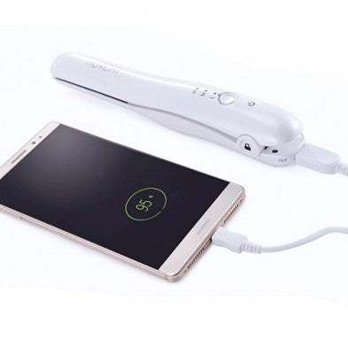 Mini Hair Straightener Rechargeable with Power Bank