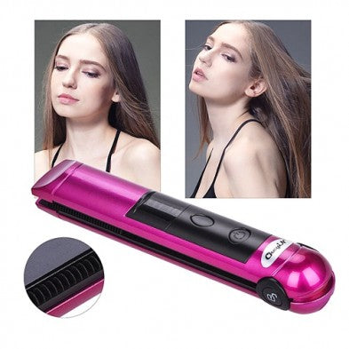 Portable wireless Hair Straightener Rechargeable with Power Bank
