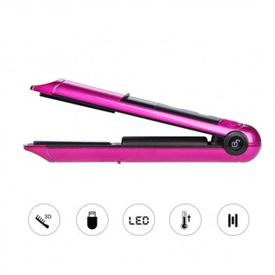 Portable wireless Hair Straightener Rechargeable with Power Bank