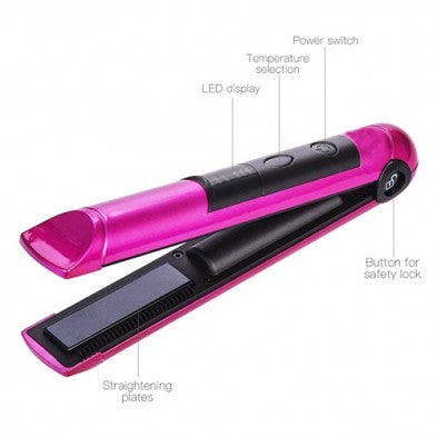 Portable wireless Hair Straightener Rechargeable with Power Bank