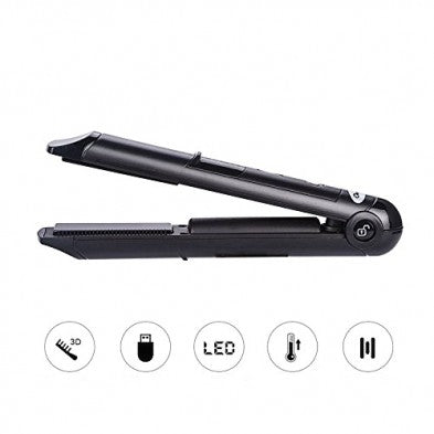 Portable wireless Hair Straightener Rechargeable with Power Bank