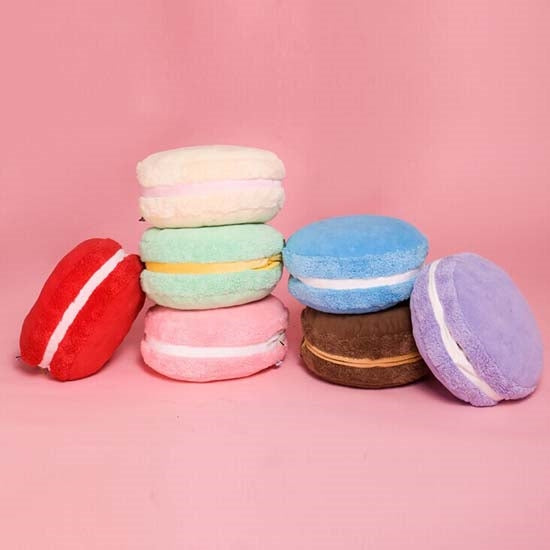 Macaron plush hand warmer cushion