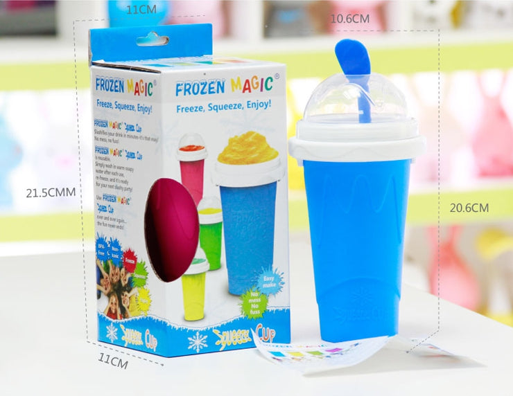 Magic squeeze cup -- Slushy maker