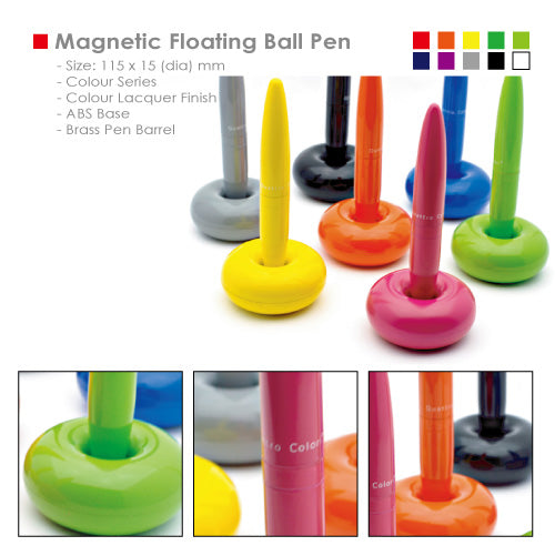 Magnetic floating ball pen